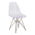 Ghost Side Chair with Gold Metal Base T5706