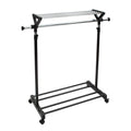 Adjustable Garment Rack with Storage Shelves O649556