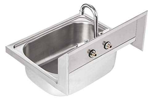 Stainless Steel Wall Mount Kitchen Sink with Strainer and Faucet O162