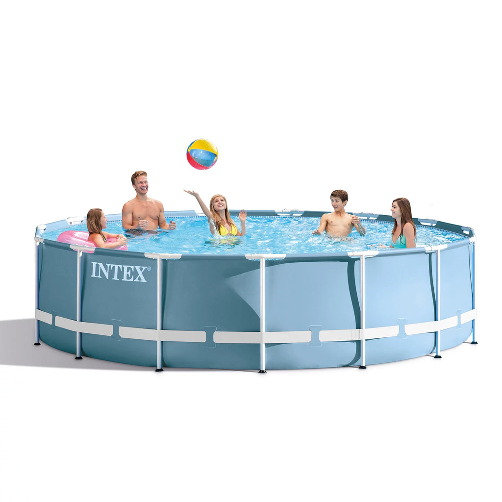 15 Feet x 48 Inches Prism Frame Pool Set with Ladder Cover Pump F2481