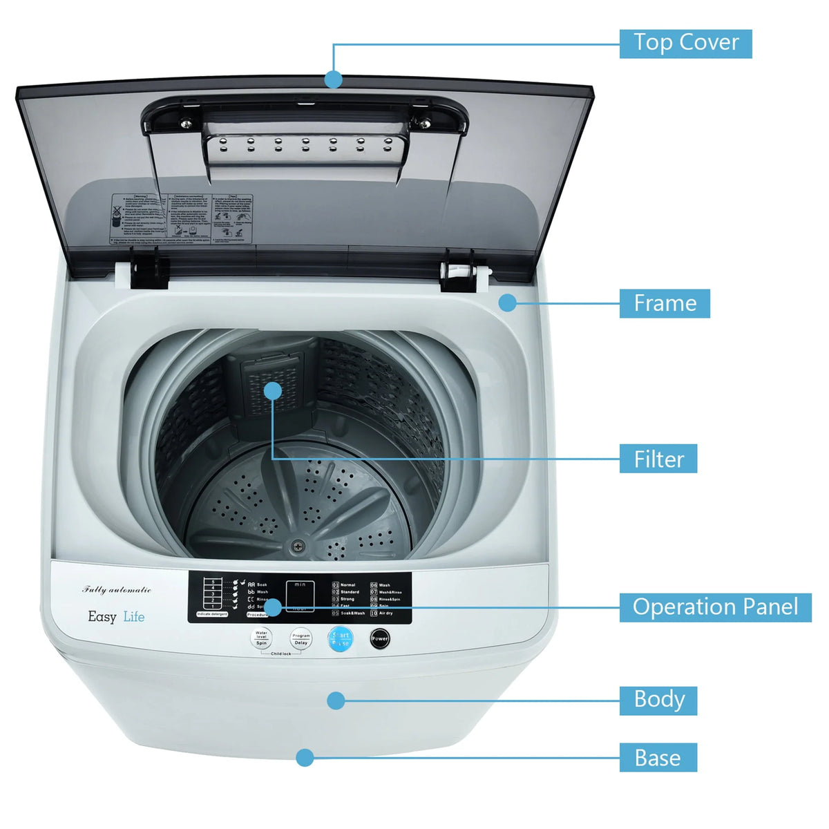 Portable Compact Full-Automatic Washing Machine 8.8 lbs Y9919