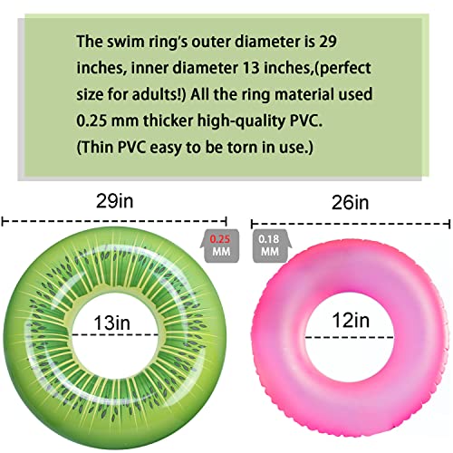 6 Pack Pool Floats Kids Swim Tubes Rings 4 Pack Inflatable Beach Balls B211353