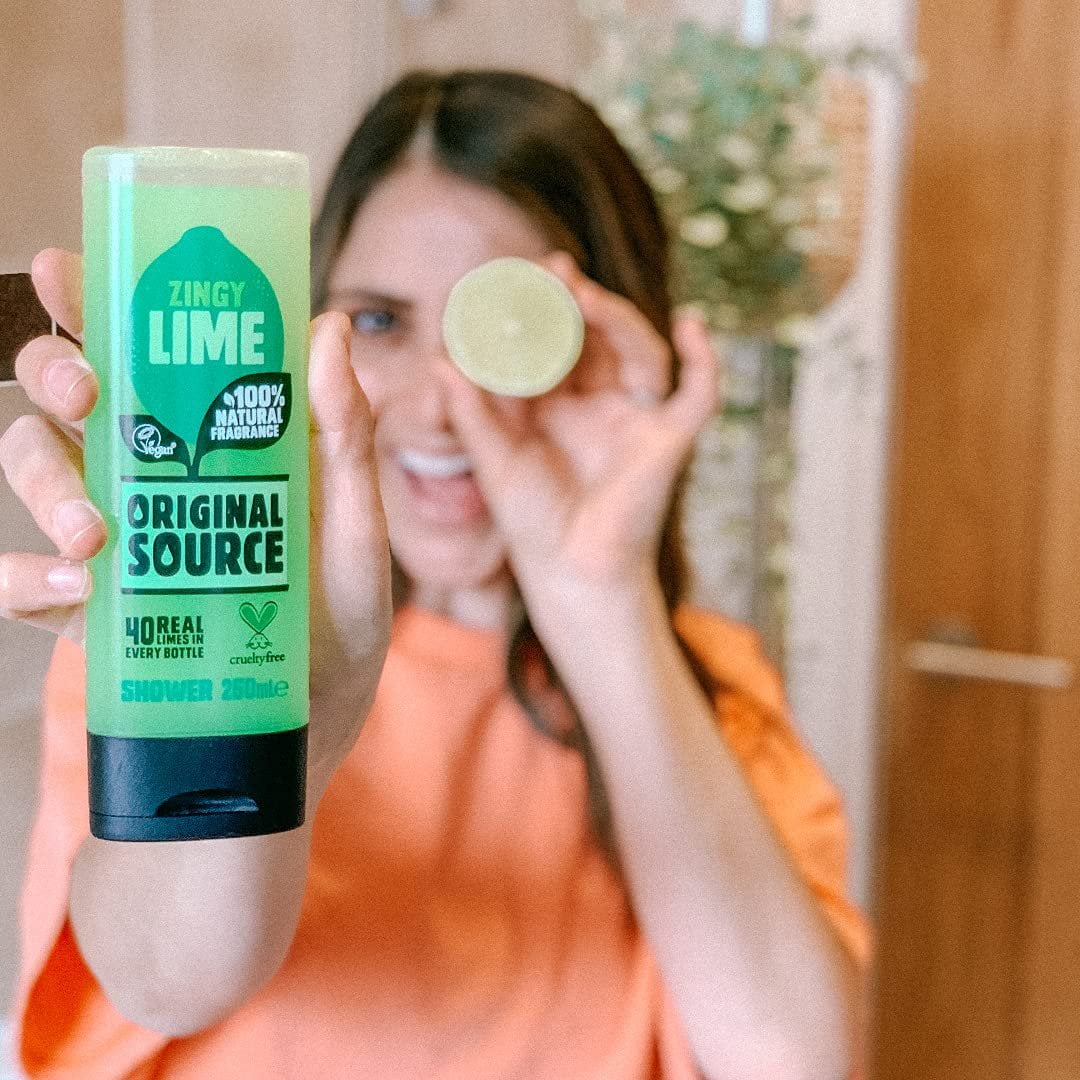 Lime Shower Gel with Natural Fragrance, Vegan, Paraben Free, 6 x 250 ml Z37205