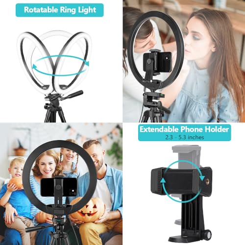 10'' Ring Light with 50'' Extendable Tripod Stand W3720