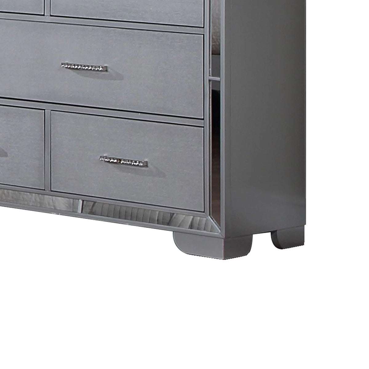 64 Inch Pine Wood Dresser, 8 Drawers J12929