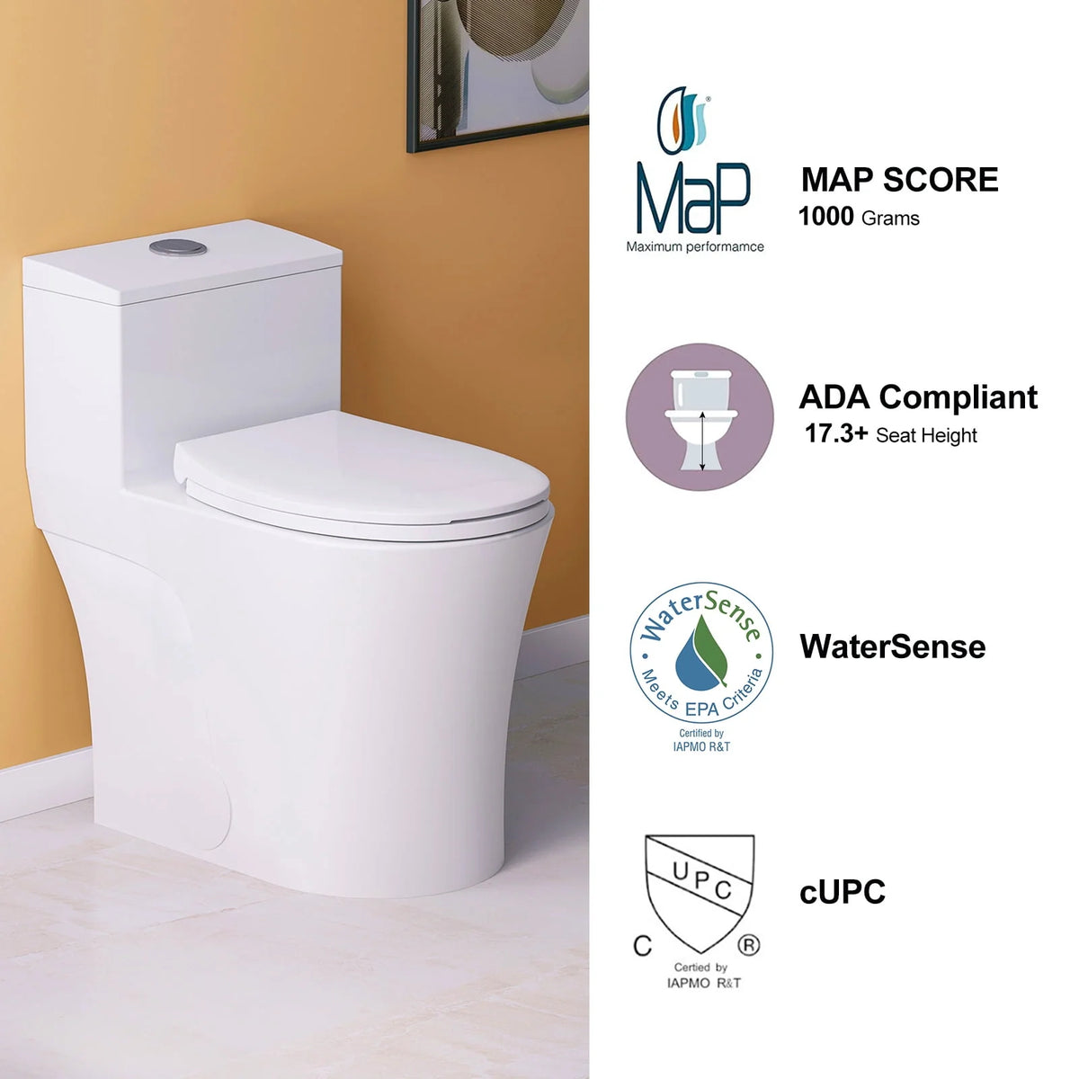 Elongated Dual Flush One Piece Toilet O8138