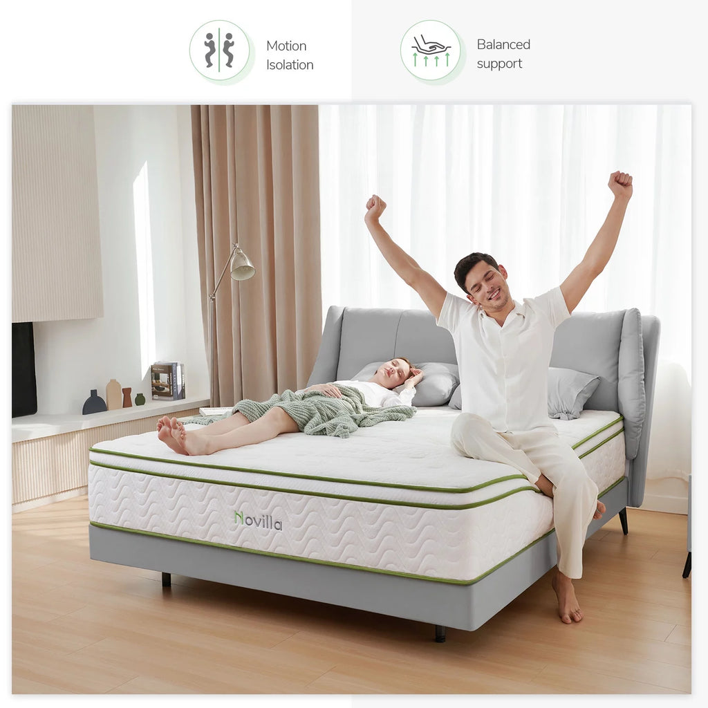 10'' Cooling Gel Memory Foam Pocket Spring Hybrid Mattress California King Size V3004