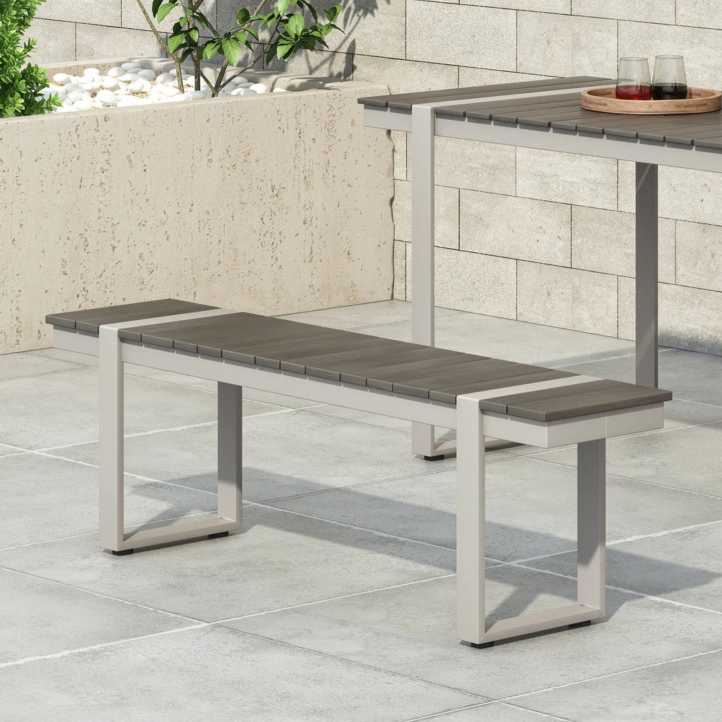Aluminum Outdoor Dining Bench J224
