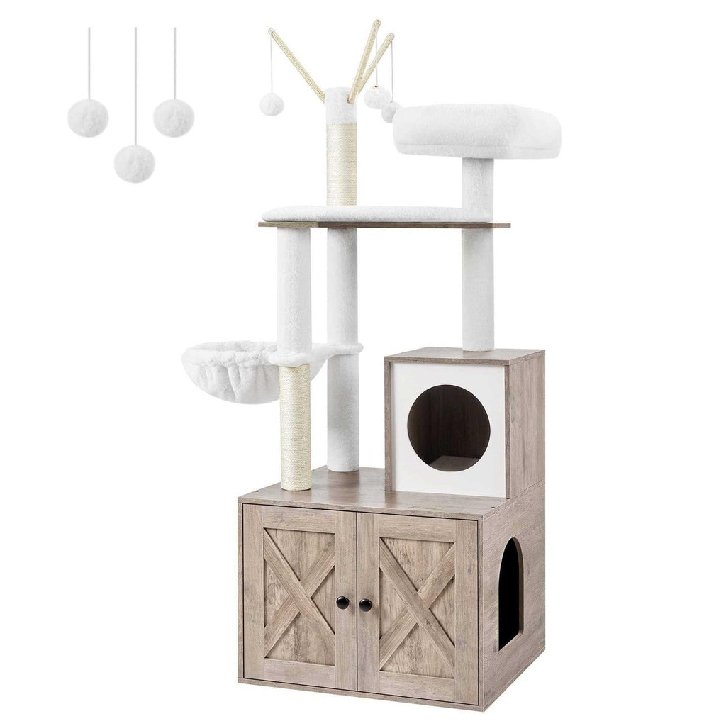 Cat Tree with Litter Box Enclosure G541